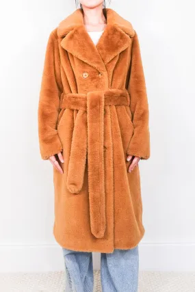Belted faux fur coat RRP £400