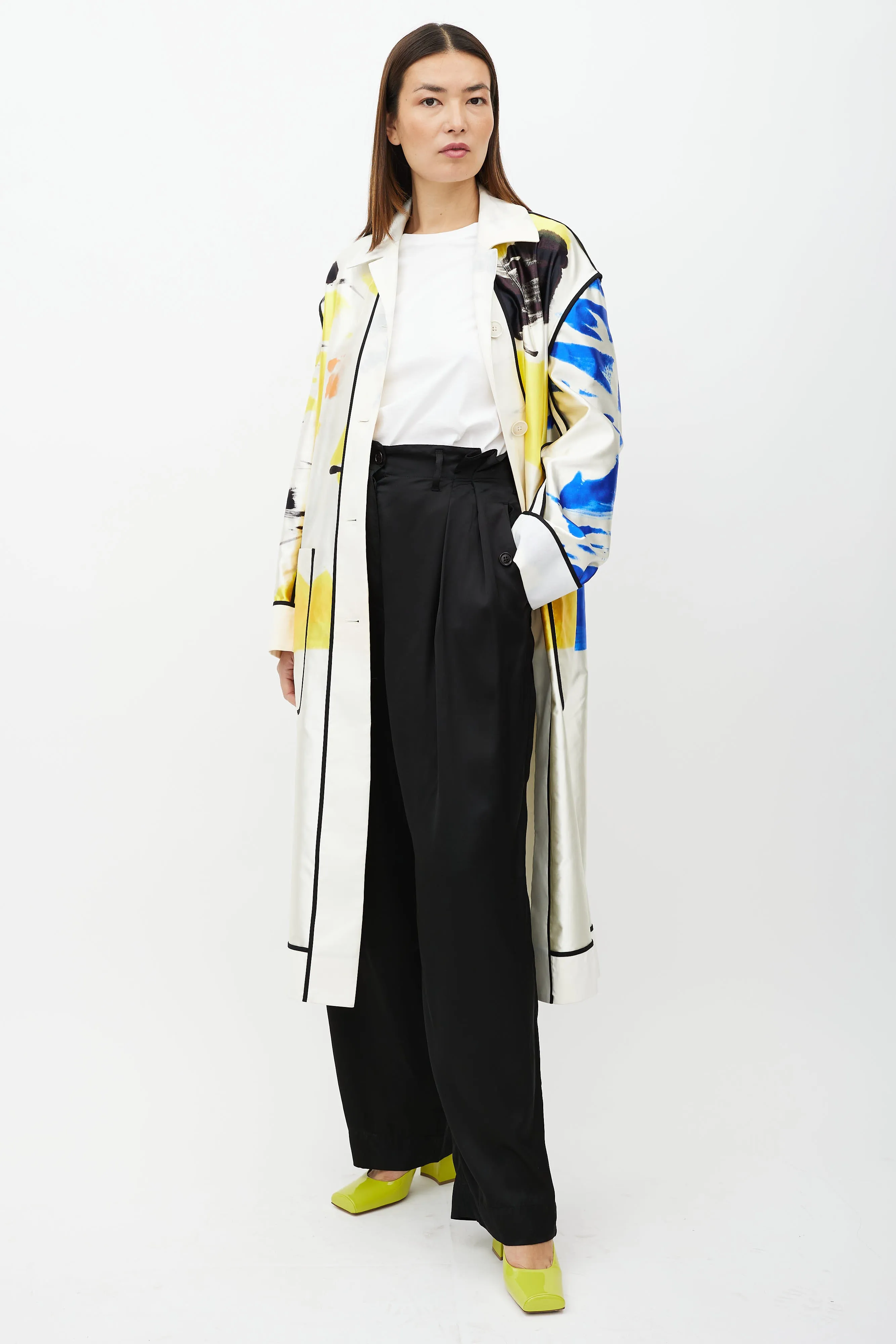 Black Satin Drop Seat Trouser
