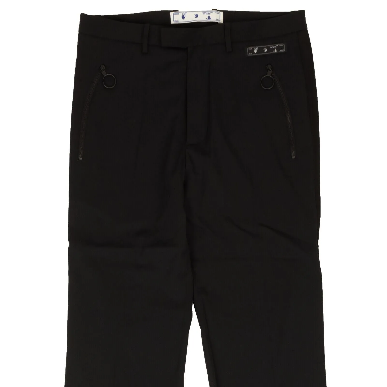 Black Tuxedo Zipped Clean Pants