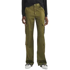 Cailyn Womens Pintuck Satin Cargo Pants