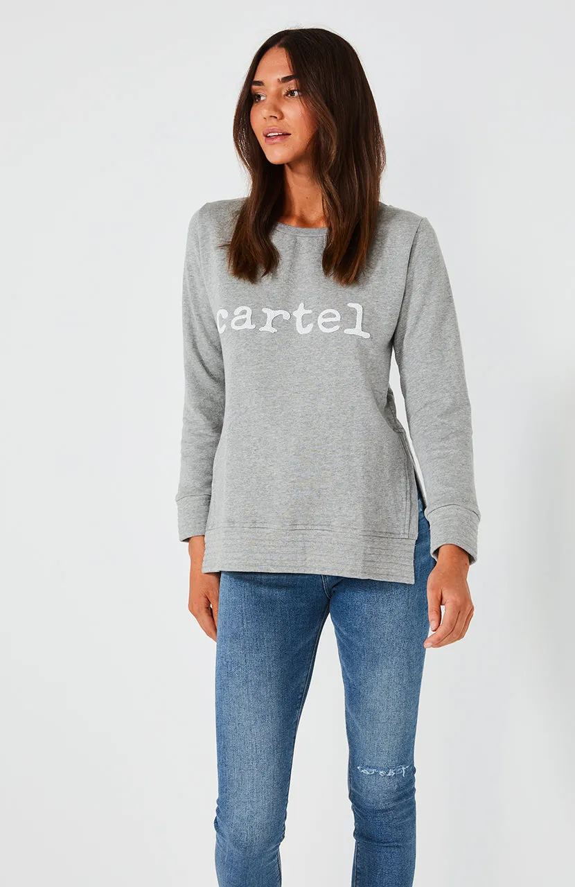 Cartel Beaded Sweater- Grey