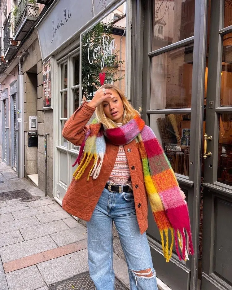 Chunky Plaid Scarves