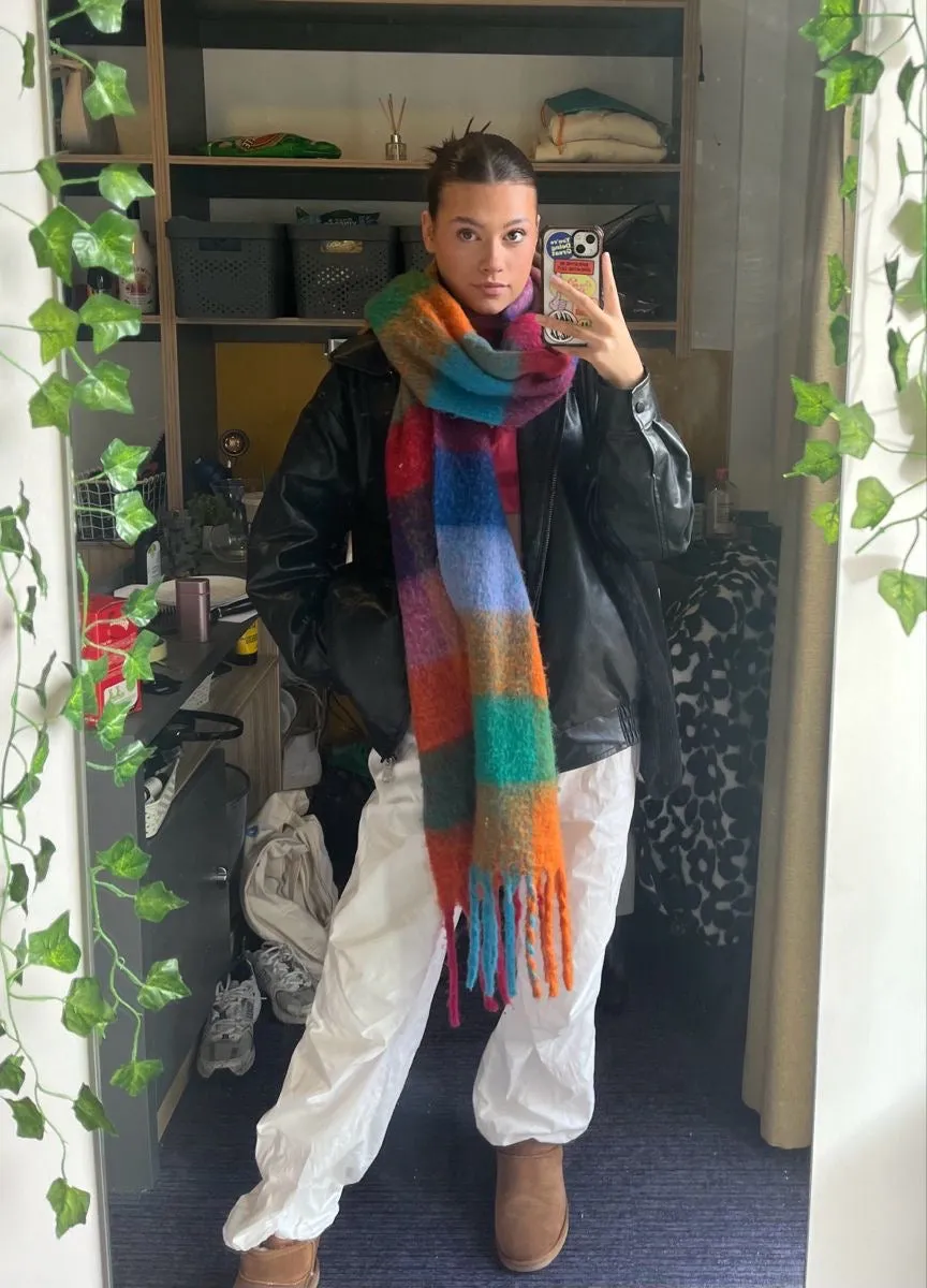 Chunky Plaid Scarves