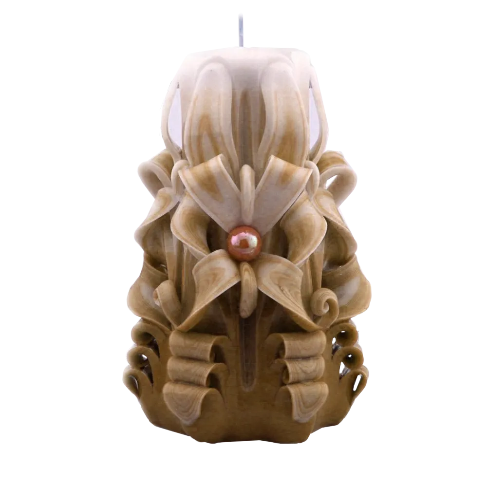 Hand carved candles decor