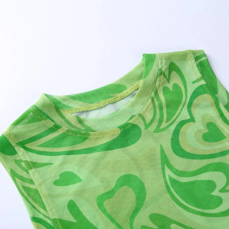 HEART PRINT CROP TOP