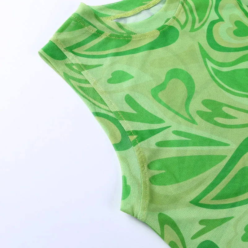 HEART PRINT CROP TOP