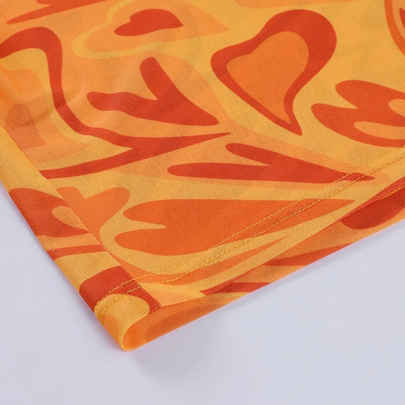 HEART PRINT CROP TOP
