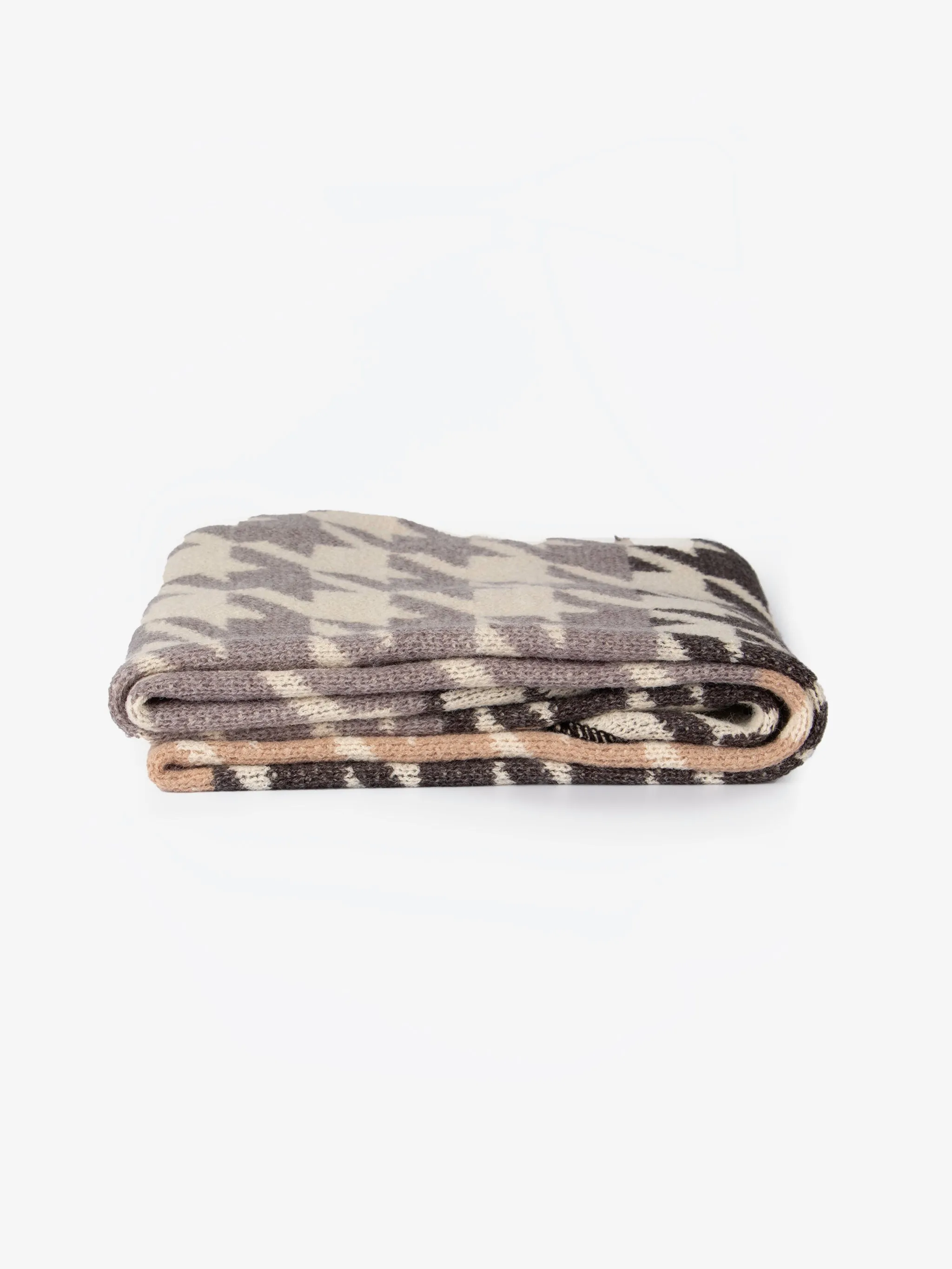Jana Heavyweight Scarf - Dark Grey, Houndstooth