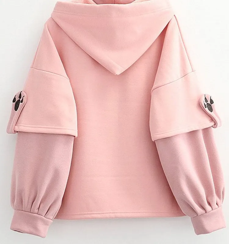Kawaii Pink Sailor Moon Cat Hoodie