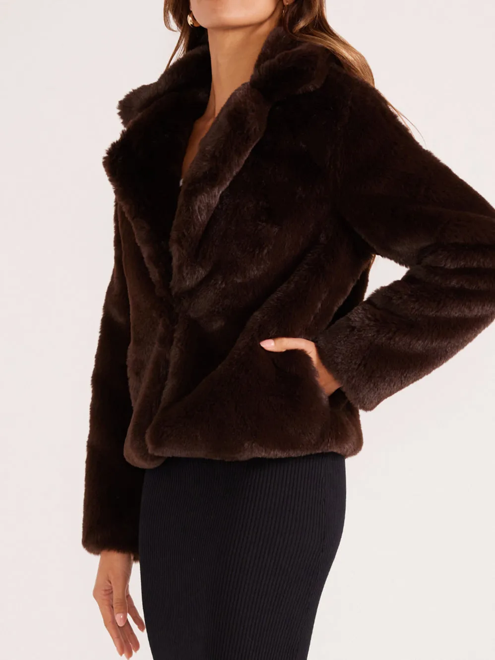 MINKPINK ZARA FAUX FUR JACKET