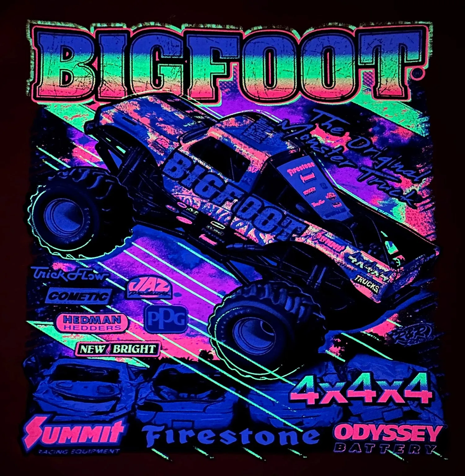 Orange Youth BIGFOOT Hoodie With Fluorescent Colors
