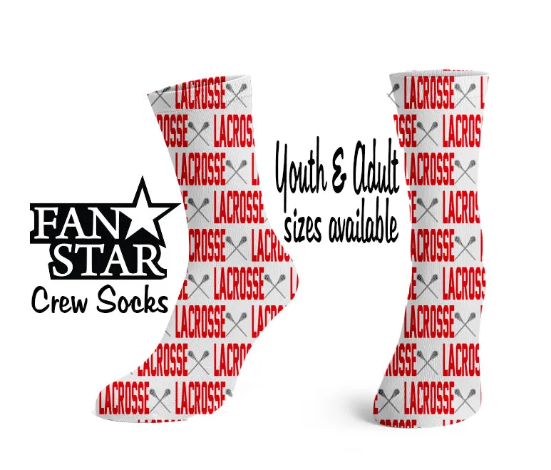 Personalized Lacrosse Crew Socks