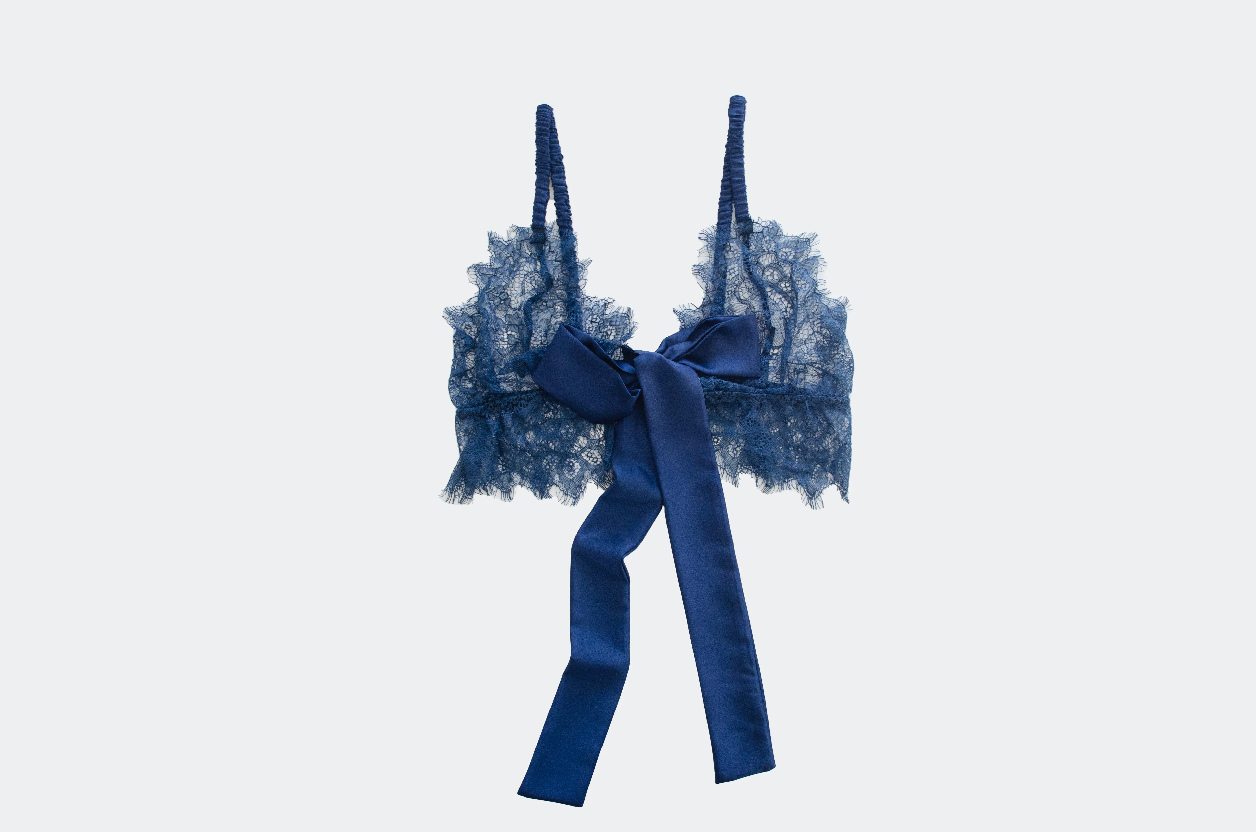 Pine Tie Side Lace Set - Navy