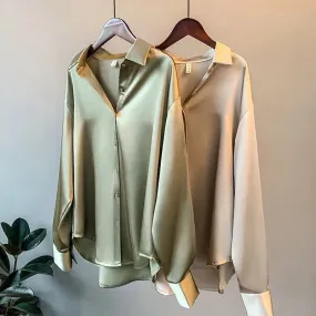 Sophia | Satin Women's Shirt