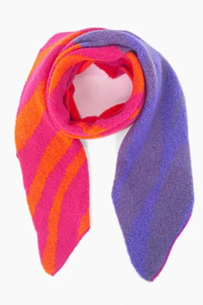 Zia Heavyweight Scarf - Fuchsia/Orange, Animal Stripe