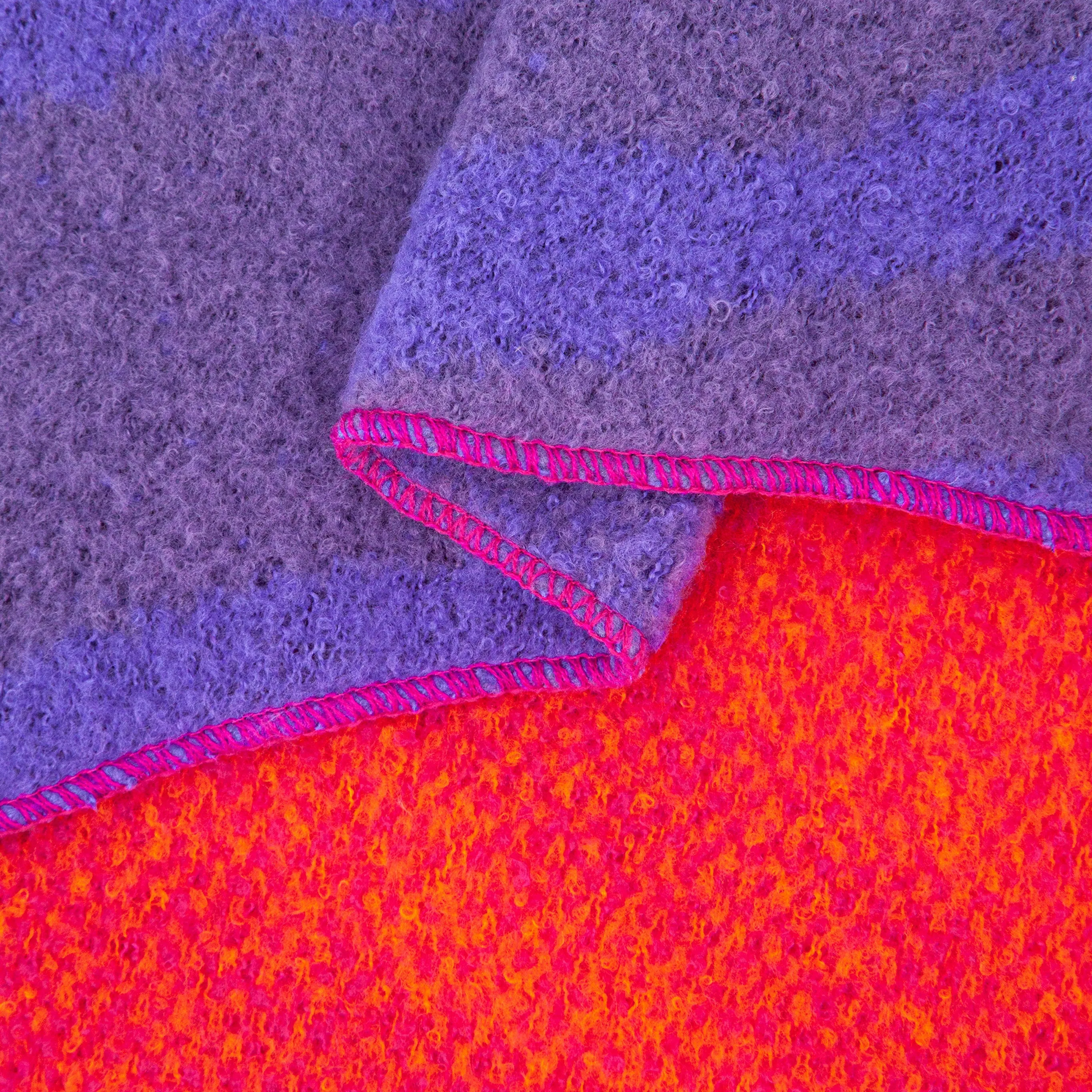Zia Heavyweight Scarf - Fuchsia/Orange, Animal Stripe