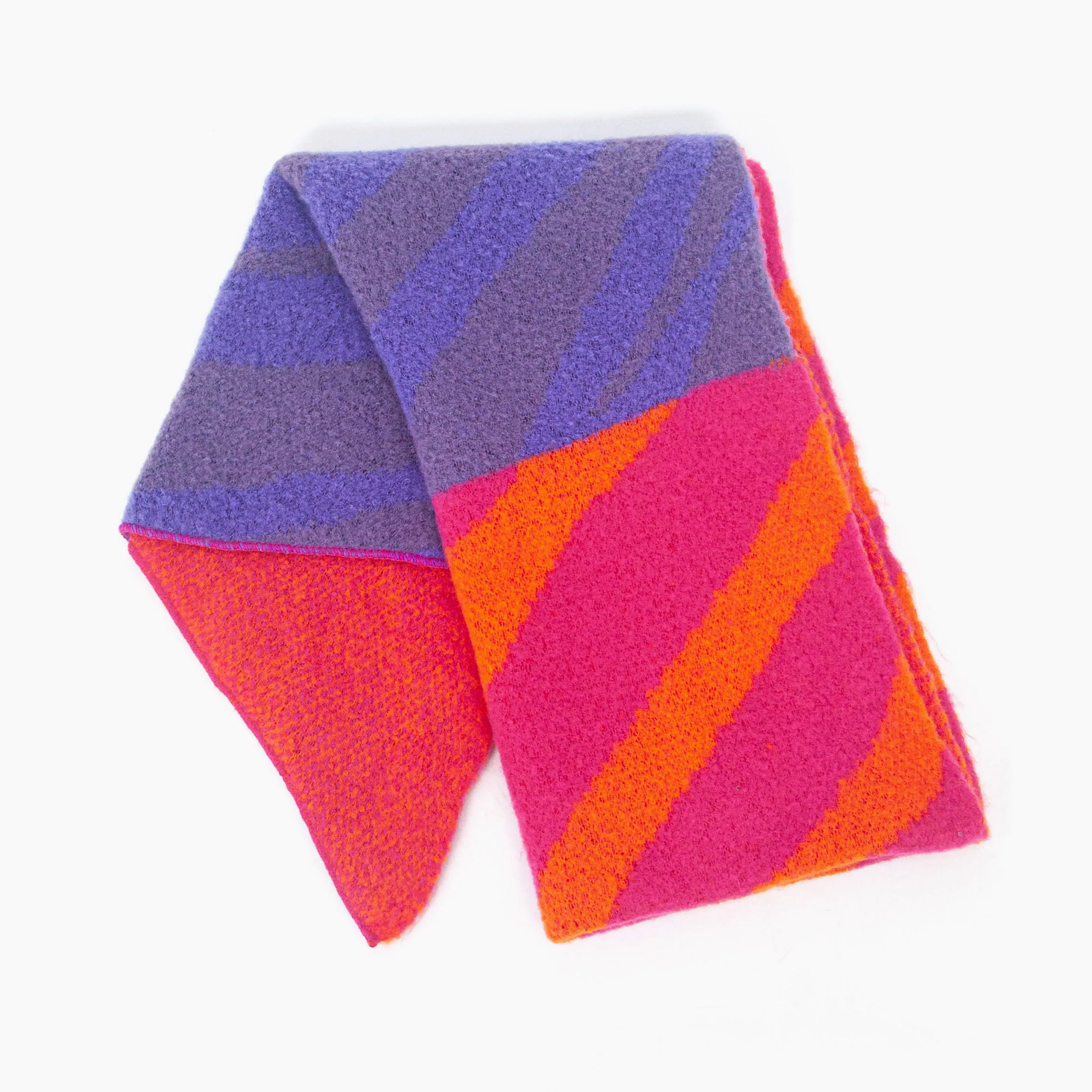 Zia Heavyweight Scarf - Fuchsia/Orange, Animal Stripe